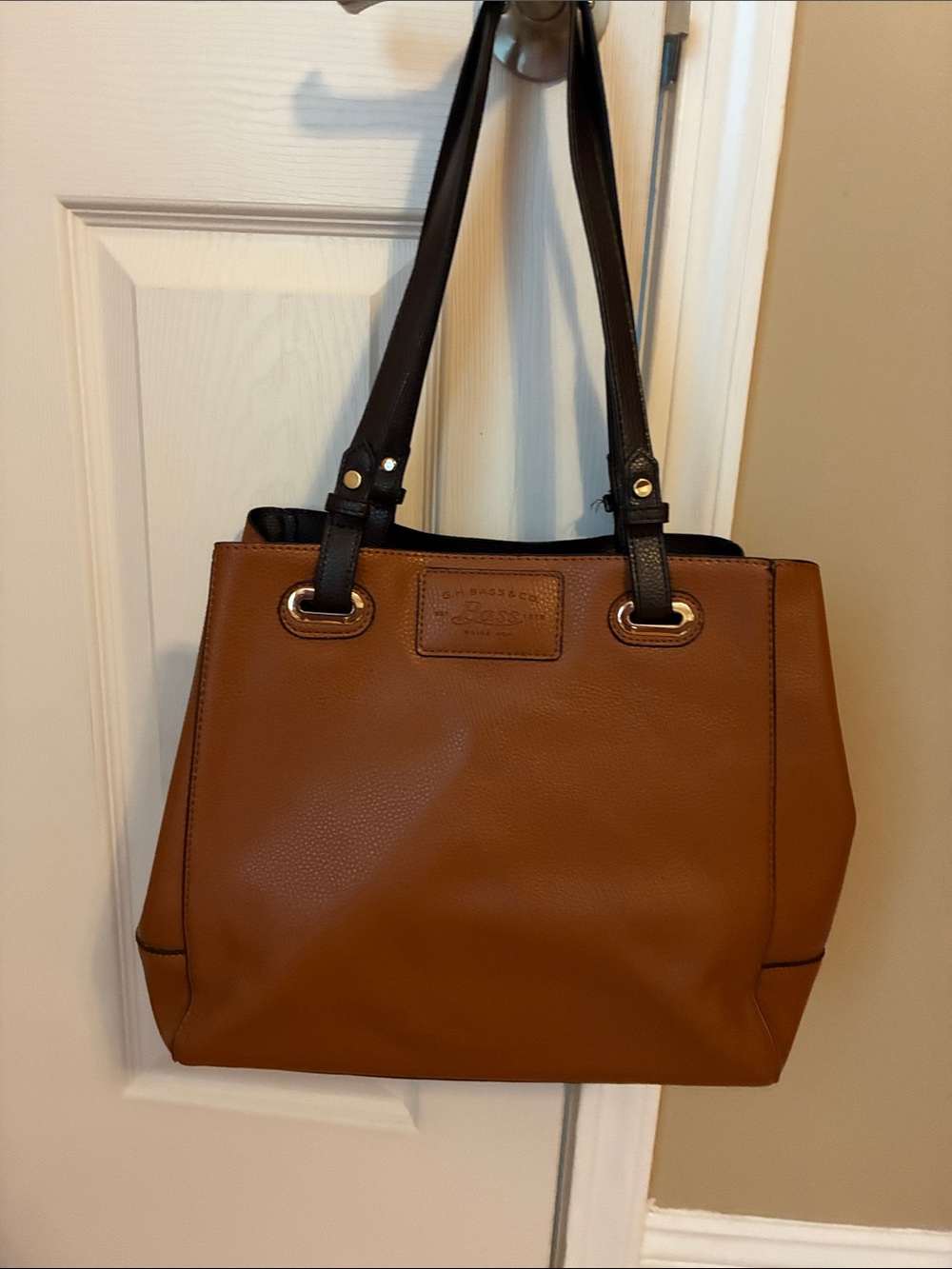 G.H. Bass & Co. Brown Tote with Dark Brown Straps